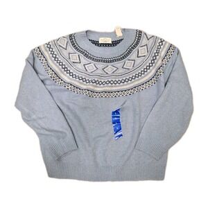 Weatherproof Women's Sweater Top Blue Large